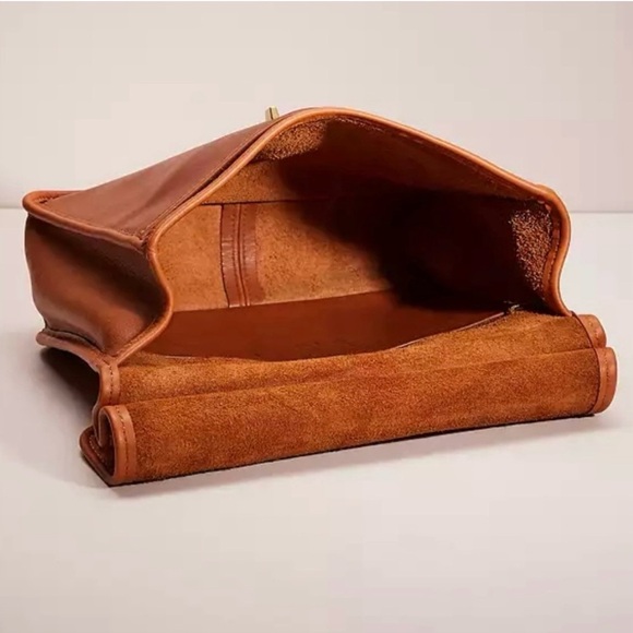 COACH Willis Bag Vintage 9927 Leather Crossbody British Tan Purse Handbag - Picture 3 of 8